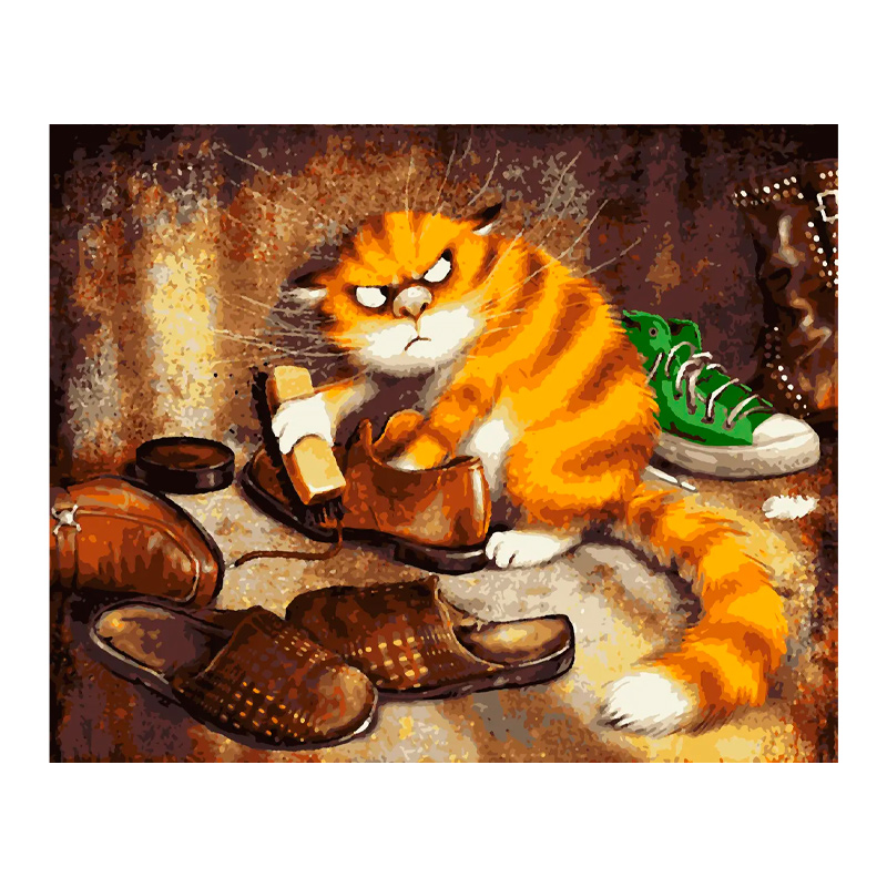 Картина за номерами 'Незадоволений кіт' 40*50 см (PN5345) large popup