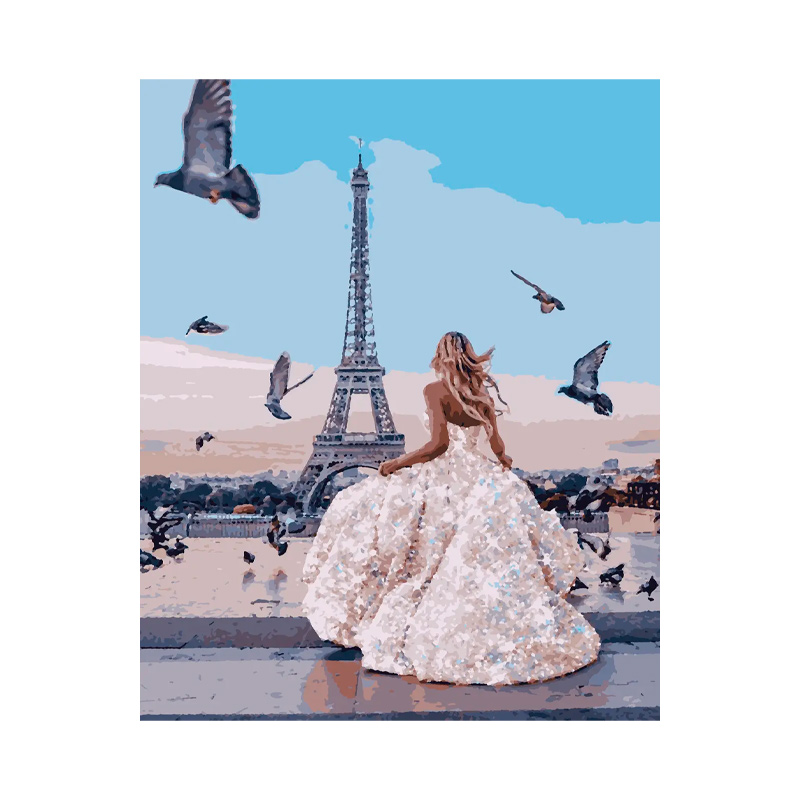 Картина за номерами 'Париж (з глітером)' 50*60 см (PNX3705) large popup