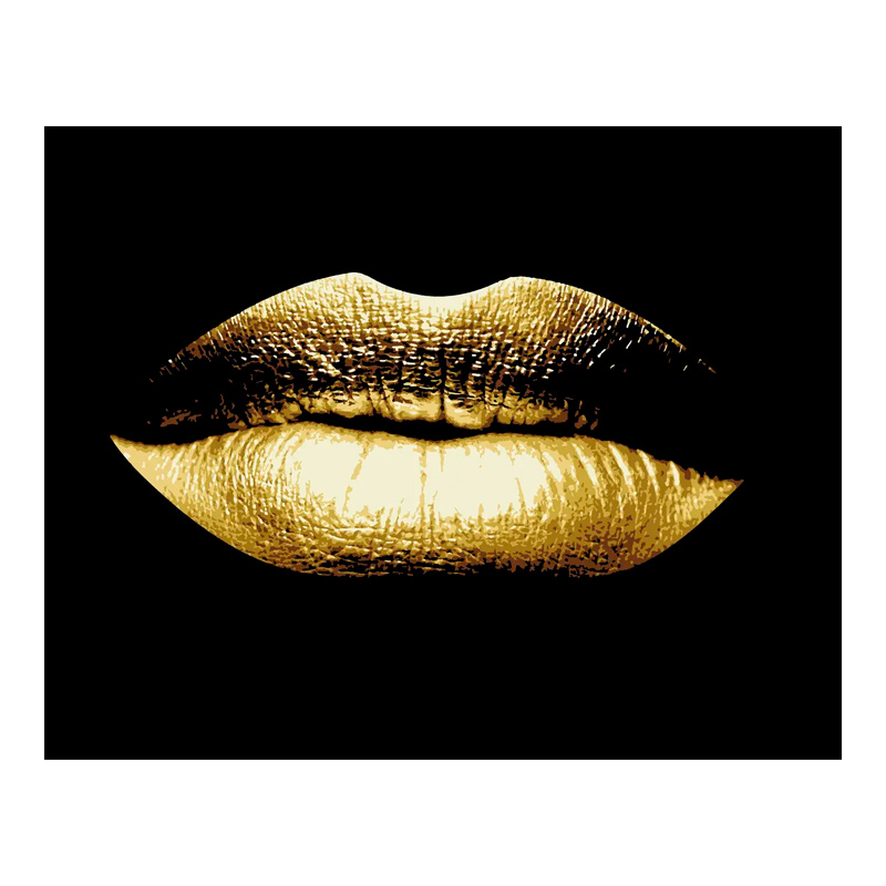 Картина за номерами 'Золоті губи (з золотими фарбами)' 50*60 см (PNX3060) large popup