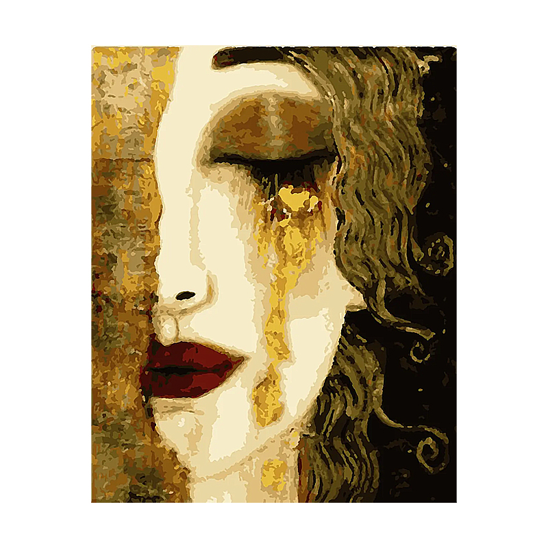 Картина за номерами 'Золоті сльози (з золотою фарбою)' 50*60 см large popup
