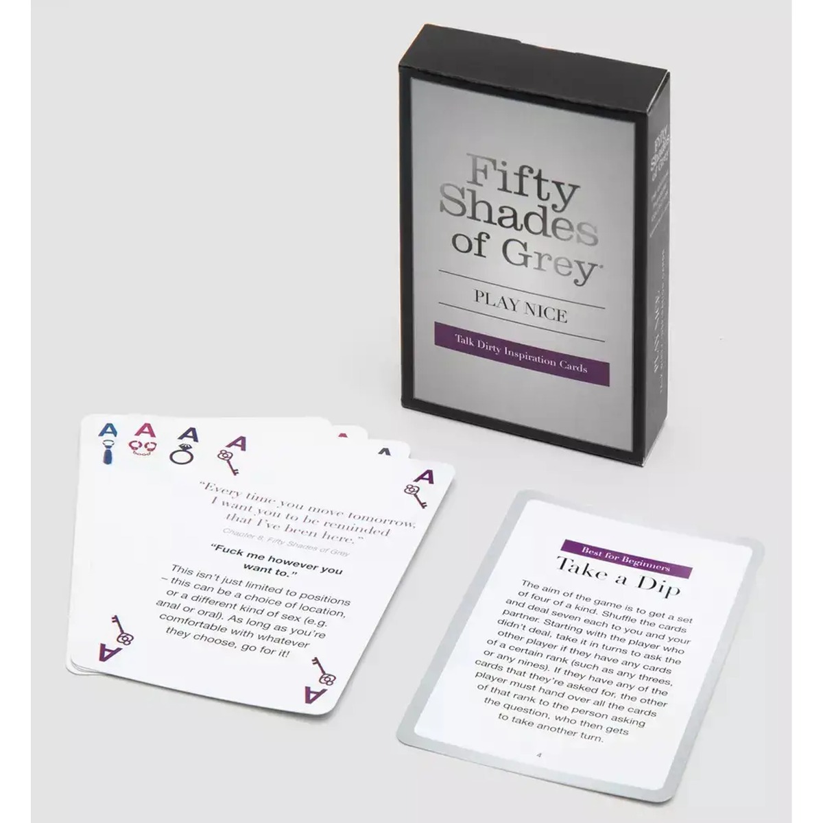 Карти гральні Fifty Shades of Grey Play Nice Talk Dirty для прелюдії, 52 карти (FS80169) large popup
