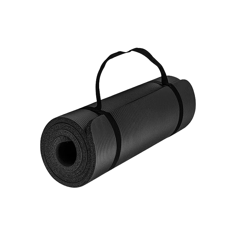 Килимок для фітнесу та йоги EasyFit NBR 180х60х1 см, чорний (EF-1919-B)  large popup