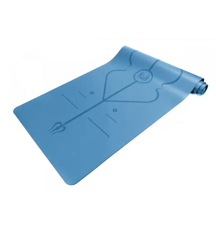 Килимок для йоги професійний EasyFit Pro каучук 5 мм Блакитний large popup