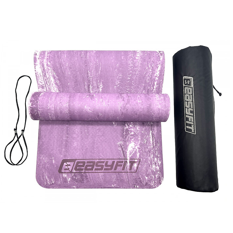 Килимок для йоги та фітнесу EasyFit PER Premium Mat 8 мм   Чохол фіолетовий large popup