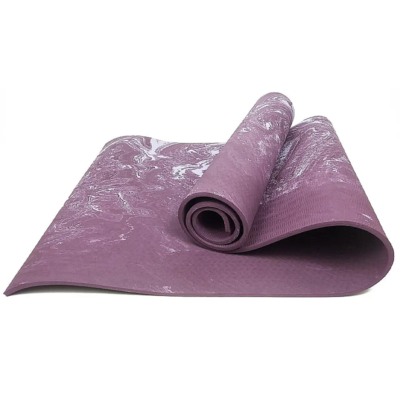 Килимок для йоги та фітнесу EasyFit PER Premium Mat 8 мм Фіолетовий large popup
