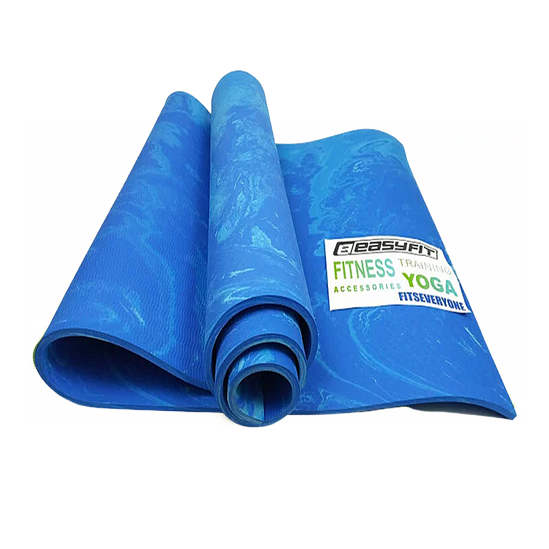 Килимок для йоги та фітнесу EasyFit PER Premium Mat 8 мм 183х61х0,8 см, синій (EF-1930-Bl)  large popup
