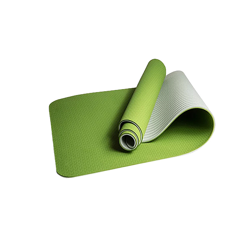 Килимок для йоги та фітнесу EasyFit TPE TC двошар.183х61х0,6 см, зелено-сірий(EF-1924-G/Gr) large popup