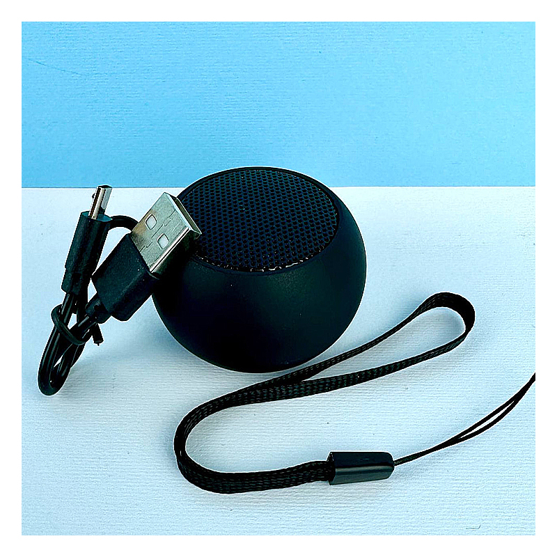 Колонка Mini Speaker Y3 Макаронс Bluetooth портативна, чорна - 80153 large popup