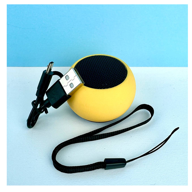 Колонка Mini Speaker Y3 Макаронс Bluetooth портативна, жовта large popup