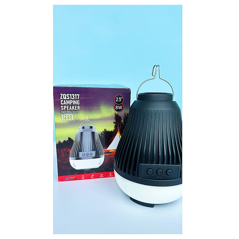 Колонка ZQS-1317 Camping Speaker LED Bluetooth, чорна large popup