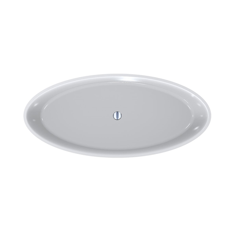 Комплект Miraggio Ванна+Сифон, овальна, окремостояча, біла, Miramarble (0000737) - 59127 large popup