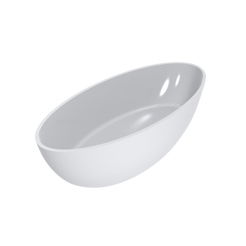 Комплект Miraggio Ванна+Сифон, овальна, окремостояча, біла, Miramarble (0000737) - 59125 large popup