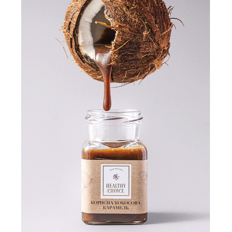 Корисна кокосова карамель «Healthy Choice»,180 г в упаковці large popup