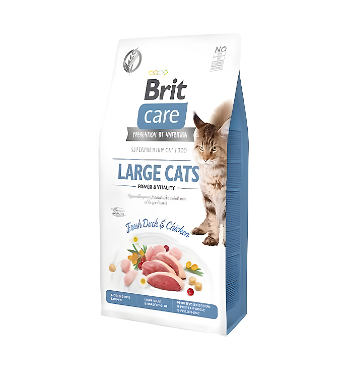 Корм для котів великих порід BRIT CARE CAT GRAIN FREE LARGE CATS, 2 кг. large popup