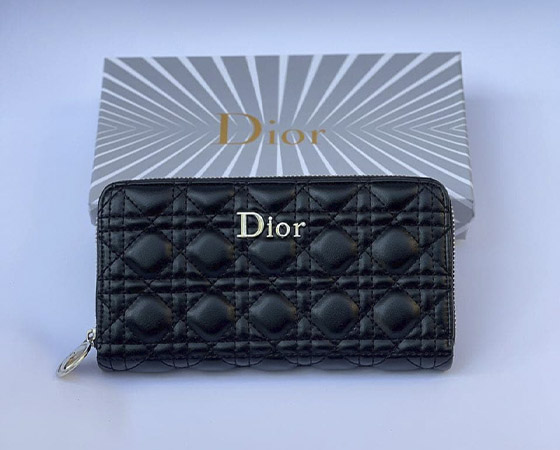 Гаманець жіночий Dior чорний (7672) thumbnail popup