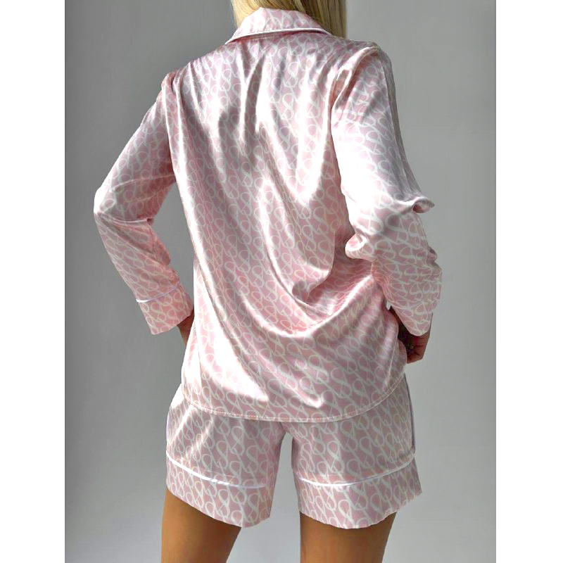 Костюм для дому Domino Victoria's Secret з шовку, жіночий, ніжно рожевий, р.XL (1098) large popup