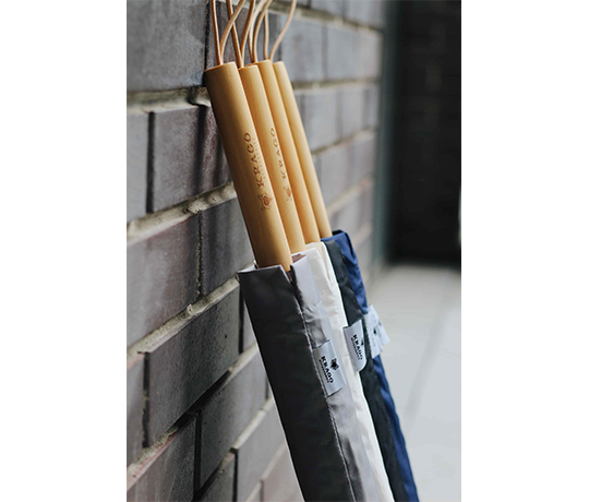 Парасолька тростина Krago з прямою дерев'яною ручкою, 16 спиць, синя (6639) - 11325 large popup