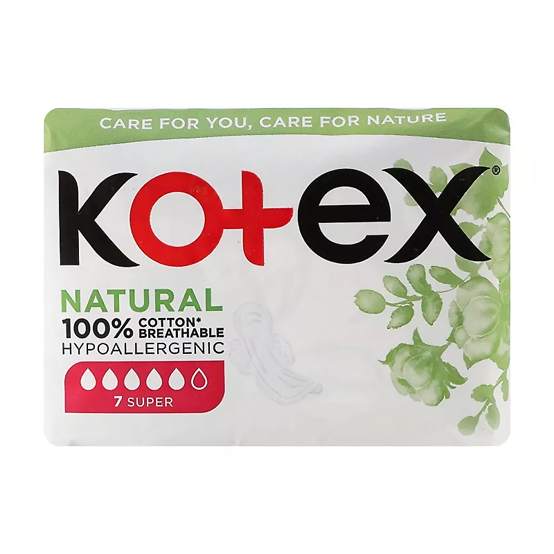 Критичні прокладки Kotex Natural Super 7 шт large popup