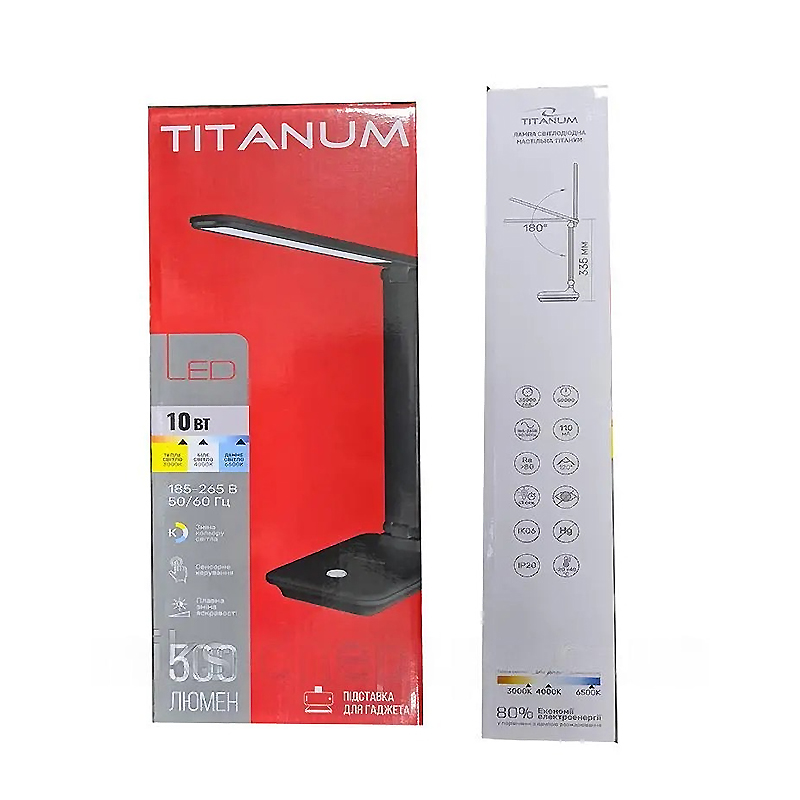 Лампа настільна TITANIUM TLTF-009B 10W  3000-6500K  220V large popup