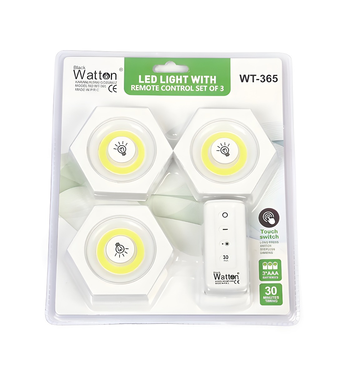 Лампа Watton WT-365 LED з ДУ, на батарейках, 1уп. (3шт) (465794) large popup