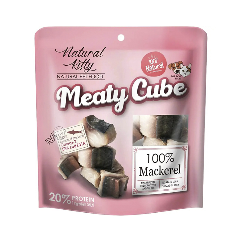 Ласощі для котів та собак Natural Kitty Cube, кубики зі скумбрії, 60 г large popup