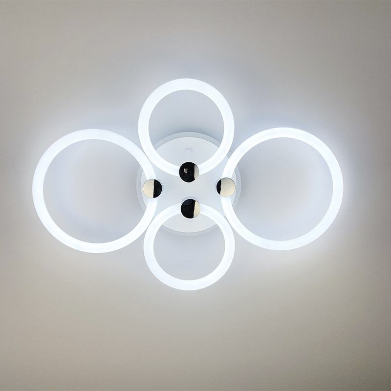 LED люстра з кільцями, що розсіює світло на 360° large popup