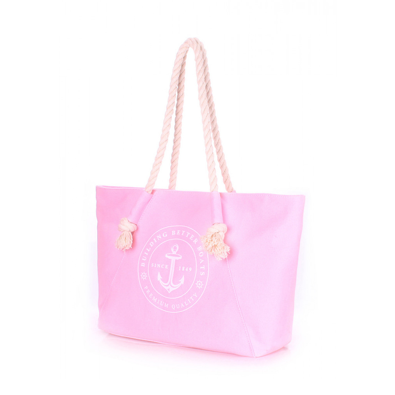 Літня сумка POOLPARTY Breeze з якорем, рожева large popup