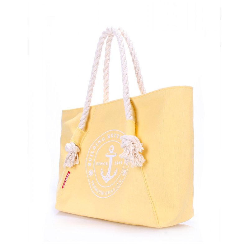 Літня сумка POOLPARTY Breeze з якорем, жовта  large popup