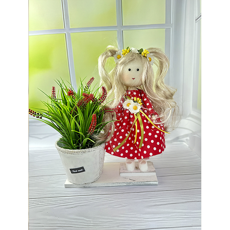 Лялька 'Веснянка' Блонда Червона-горошок Модель 3241 К
 large popup