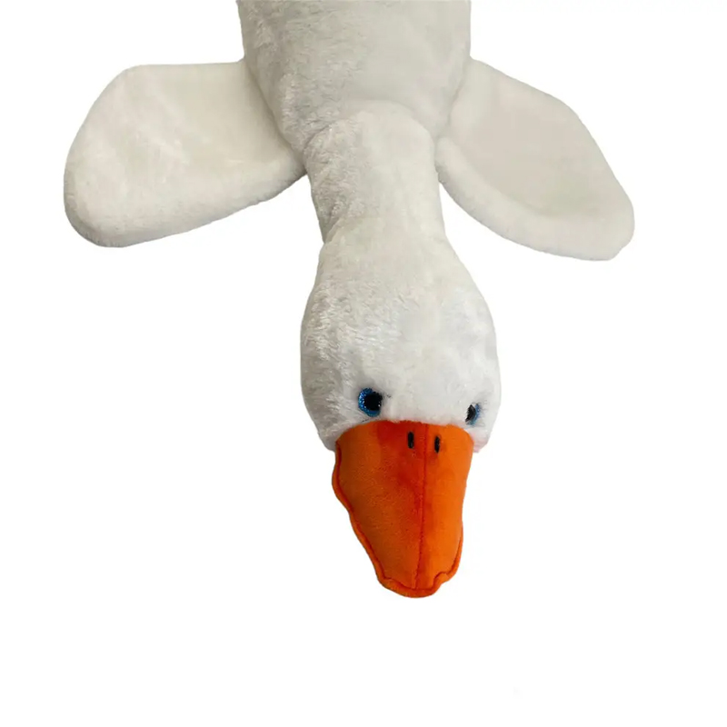 М'яка іграшка 'Гусь обіймусь', білий, пухнастий 63 см, (М052/23) large popup