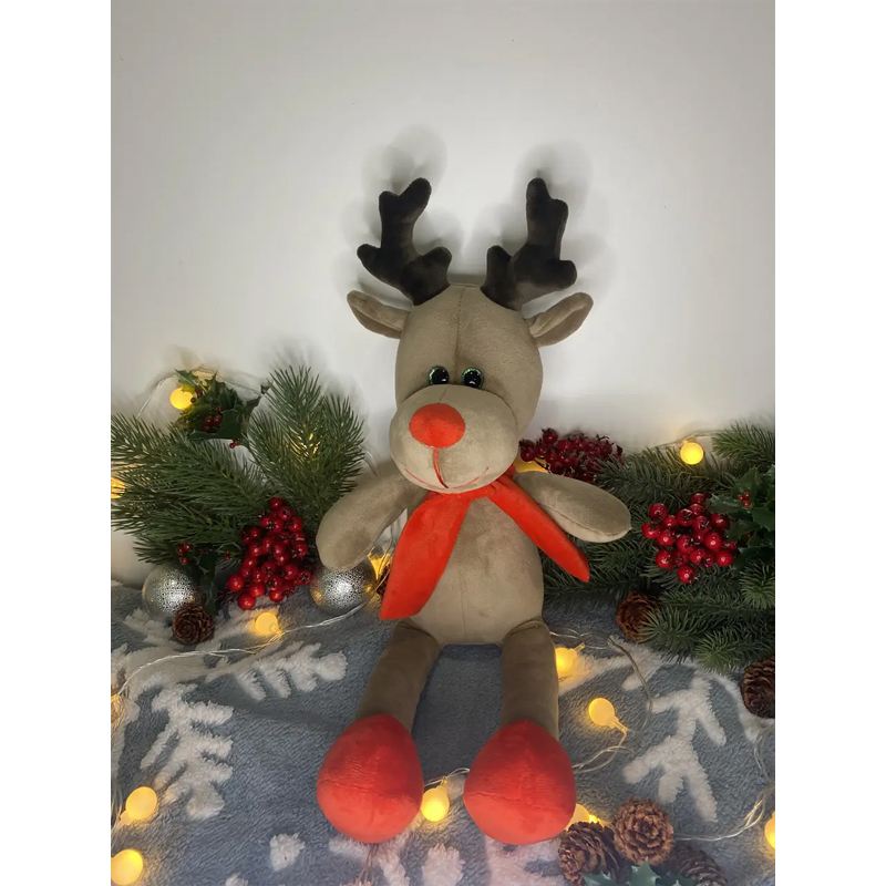 М'яка іграшка різдвяний олень, бежевий, 53 см, (М010) large popup