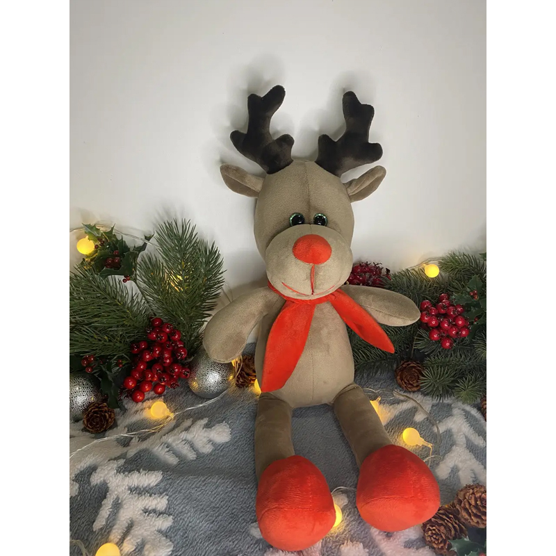 М'яка іграшка різдвяний олень, бежевий, 53 см, (М010) large popup