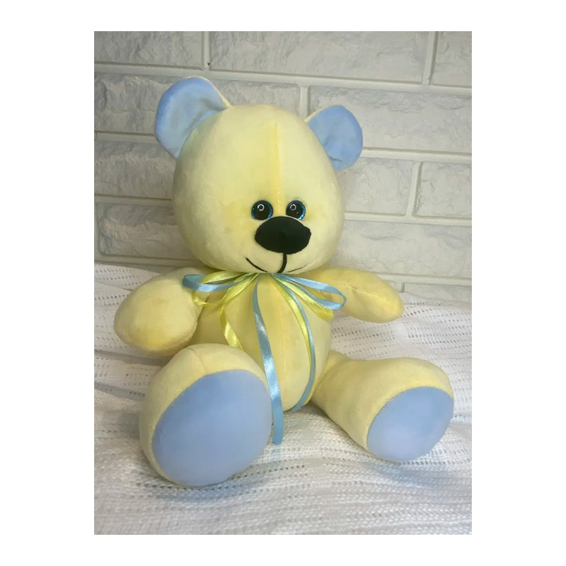 М’яка іграшка ведмедик Міллі, жовто блакитний, 33 см, (М002/09) large popup