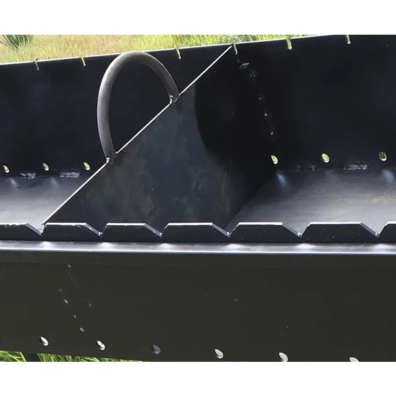Мангал з дахом та дровницею на 15 шампурів 4мм large popup