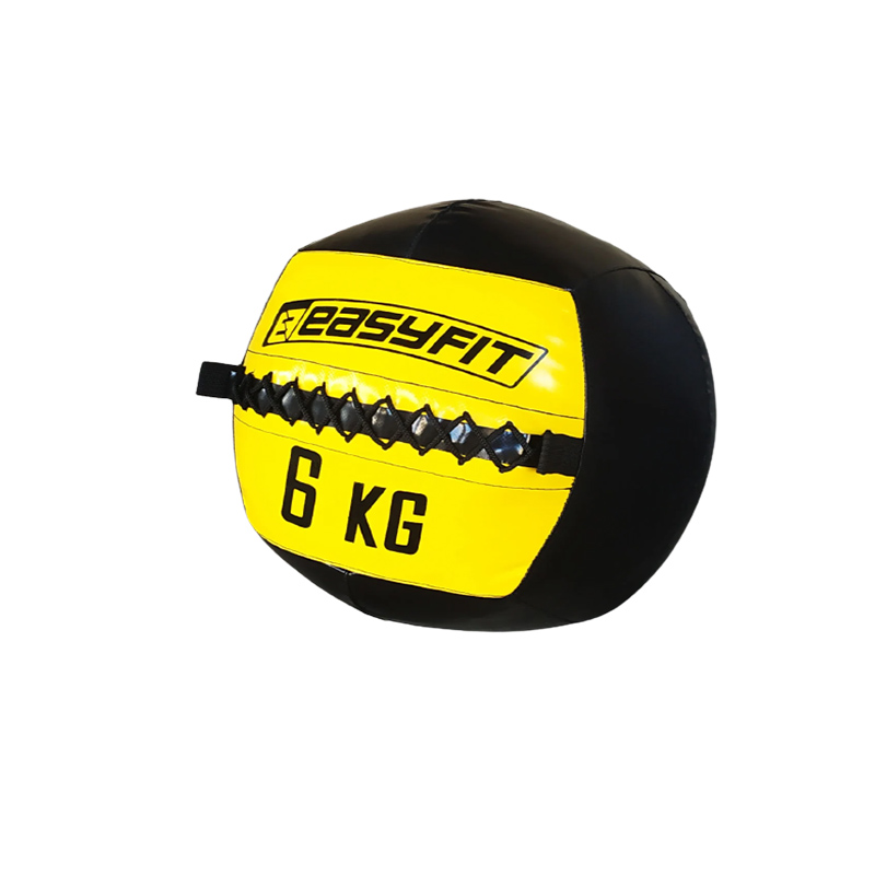 Медичний м'яч EasyFit Wall Ball 6 кг 34 см жовтий (EF-WB-06)  large popup