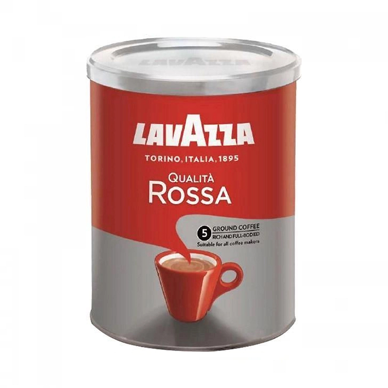 Мелена Італійська Кава Lavazza Qualita Rossa в залізній банці 250г large popup
