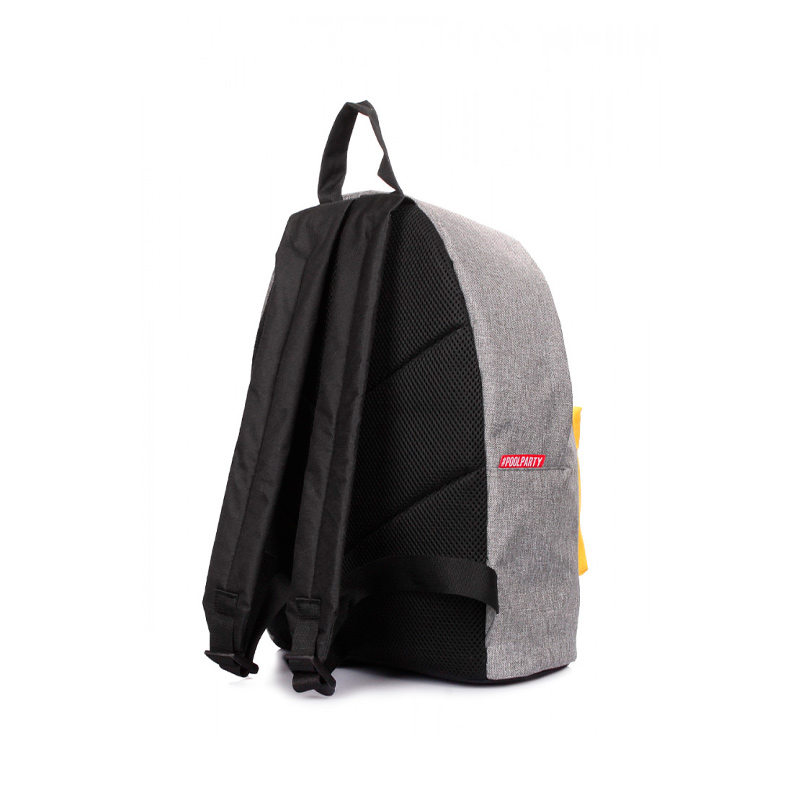 Міський рюкзак POOLPARTY сіро-жовтий (backpack-yellow-grey) large popup