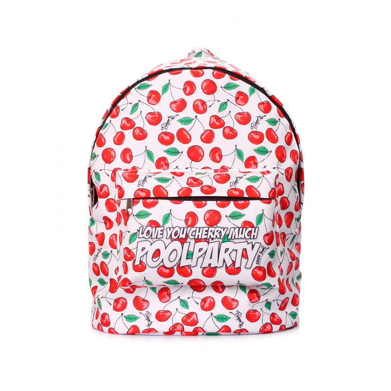 Міський рюкзак POOLPARTY з черешнями (backpack-cherry) large popup