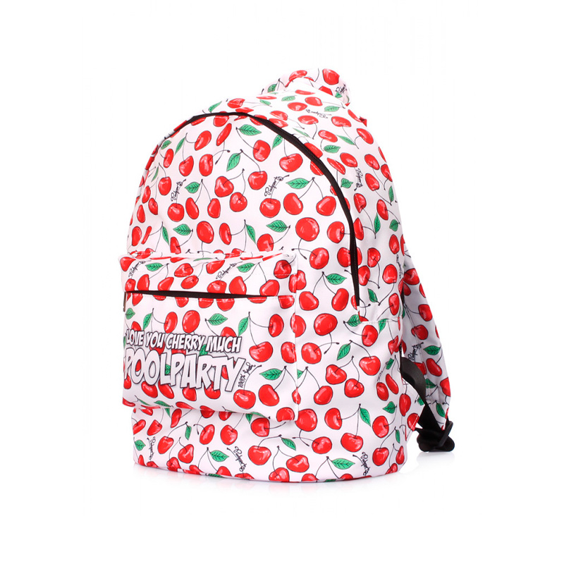 Міський рюкзак POOLPARTY з черешнями (backpack-cherry) large popup