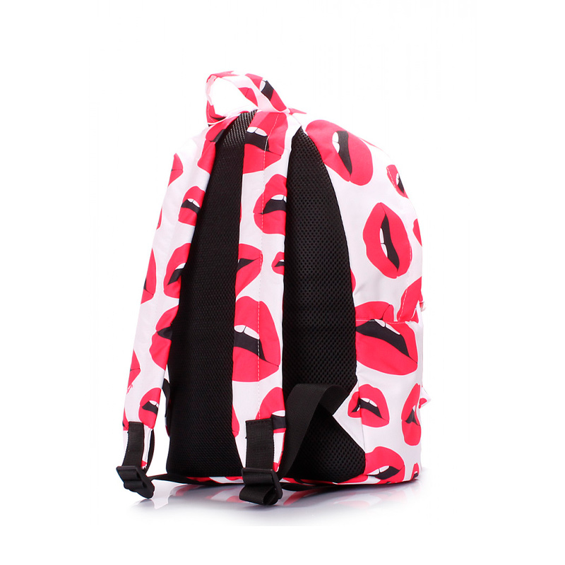 Міський рюкзак POOLPARTY з губами (backpack-lips-white) large popup