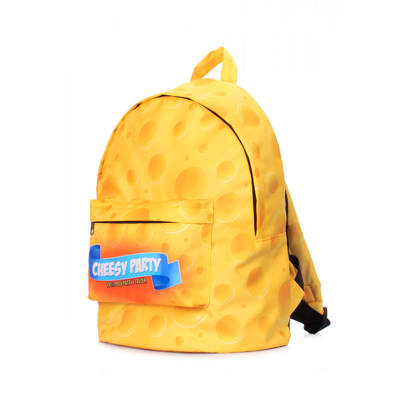 Міський рюкзак POOLPARTY з сирним принтом (backpack-cheese) large popup