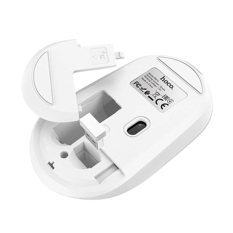 Миша комп'ютерна Hoco GM14 Platinum 2.4G, бездротова, біла large popup