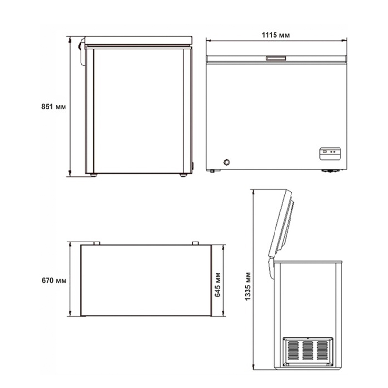 Морозильна скриня ELEYUS MFD085M WH300 large popup