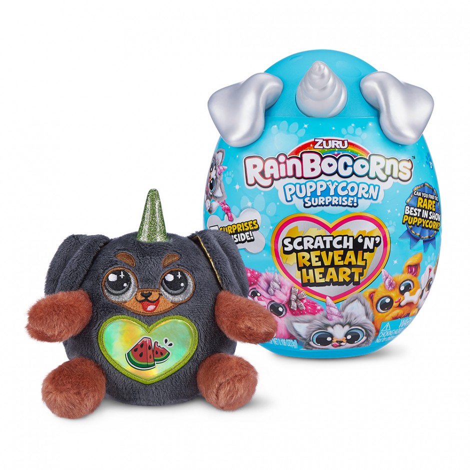 М'яка іграшка-сюрприз Rainbocorn-G (серія Puppycorn Surprise Sausage) (9237G) large popup