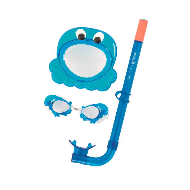 Набір для плавання дитячий, маска + трубка + окуляри, 3-6 років (513717) large popup