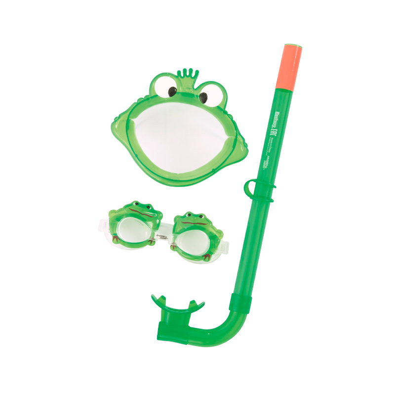 Набір для плавання дитячий, маска + трубка + окуляри, 3-6 років (513717) large popup