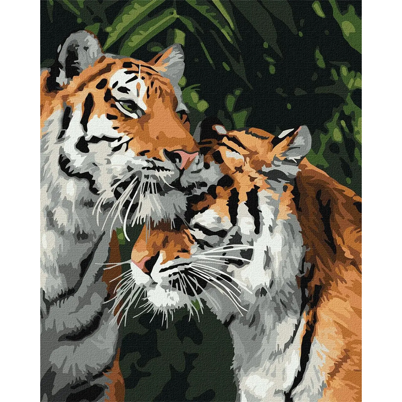 Набір для розпису по номерах 'Тигрове кохання' large popup