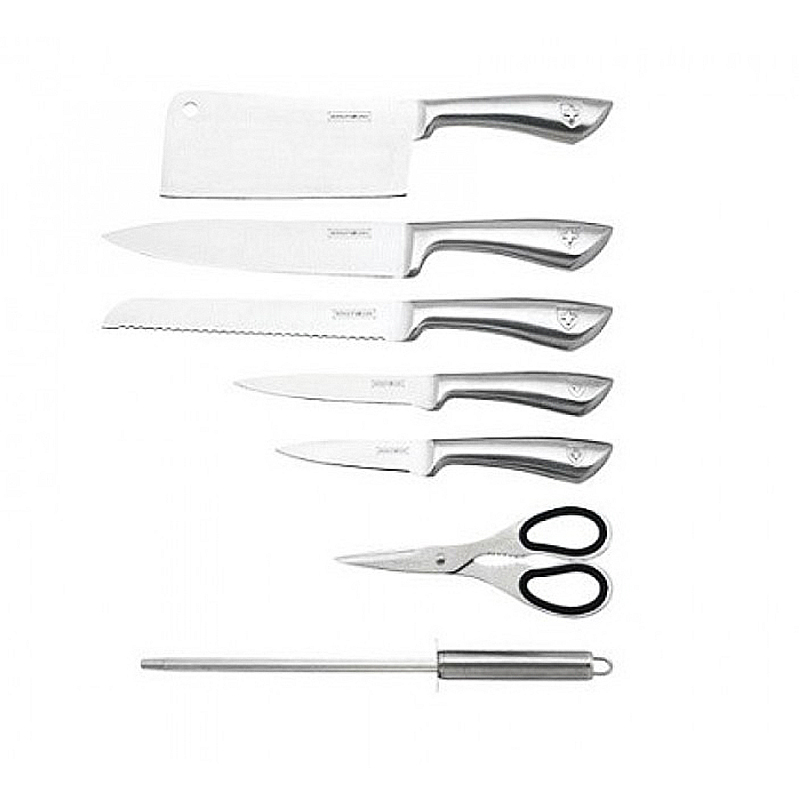 Набір кухонних ножів 8шт, сталеве лезо, ножиці для риби Royalty Linе, Germany(ORIGINAL) large popup