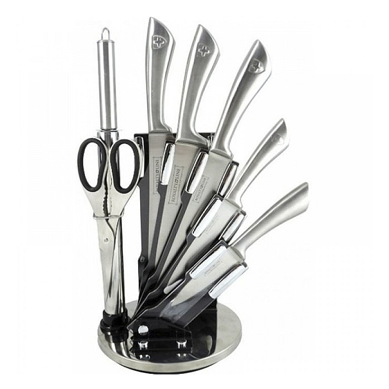 Набір кухонних ножів 8шт, сталеве лезо, ножиці для риби Royalty Linе, Germany(ORIGINAL) large popup