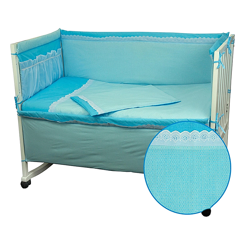 Набір у дитяче ліжко Руно, розмір 60х120см, блакитний 